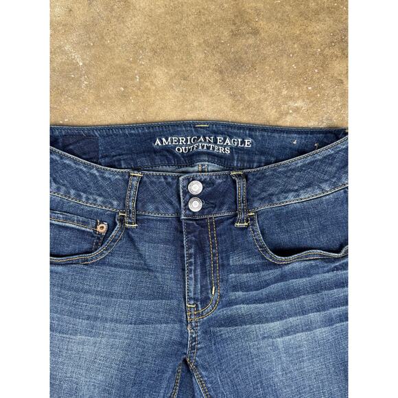 American Eagle Artist Jeans Women’s 6 Flare Super Stretch Blue Denim - Picture 2 of 12